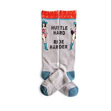 Lucky Chuck Hustle Hard Ride Harder Socks