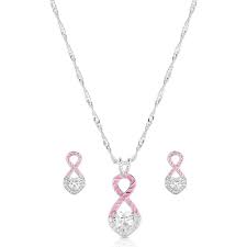 Montana Silversmiths Tough Enough To Wear Pink Jewelry Set