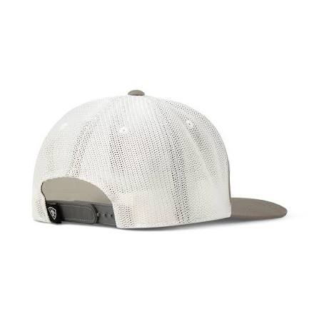 Ariat Gray Aztec Logo and Underbrim Ball Cap