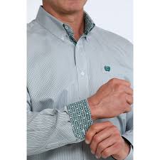 Cinch Men's Pinstripe LS Button Up Shirt