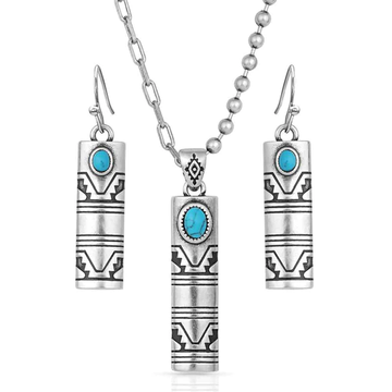 Montana Silversmiths Stonehenge Turquoise Jewelry Set
