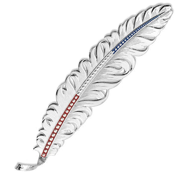Montana Silversmiths Red White Blue Hat Feather