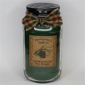Thompson's Candle Co. Super Scented Pine Boughs 20oz Mason Jar