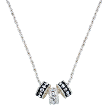 Montana Silversmiths  Crystal Shine 3 Ring Necklace