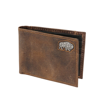 RDH Men's Bifold Wallet with Bison Concho