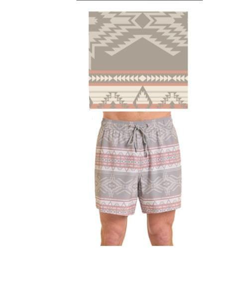 Rock & Roll Men's Tan Southwest Swim Trunks