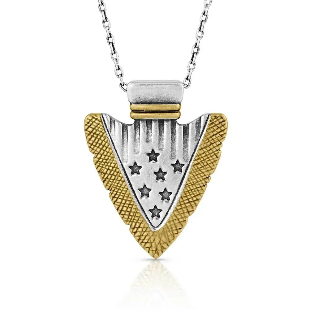 Montana Silversmiths Star Spangled Arrowhead Necklace