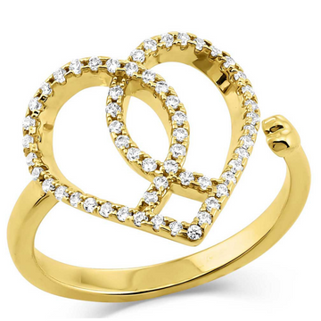 Montana Silversmiths Gold Faith Heart Ring