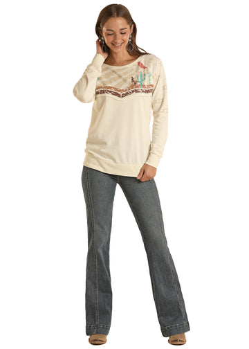 Panhandle Ladies Cream Desert Sweatshirt