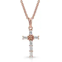 Montana Silversmiths Rose Gold Cross Necklace